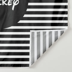 Lofaris Personalized Black and White Backdrop for Birthday Party