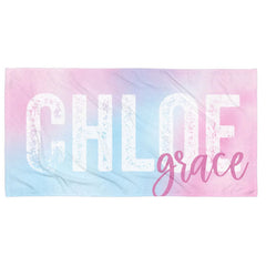 Lofaris Personalized Name Summertime Party Photo Beach Towel