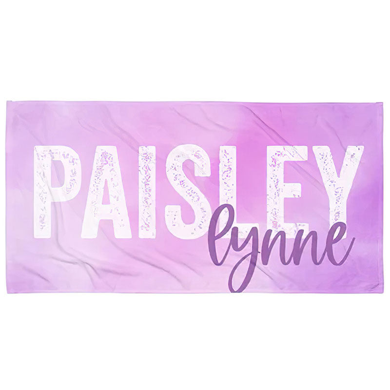 Lofaris Personalized Name Summertime Party Photo Beach Towel