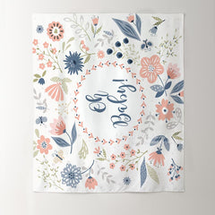 Lofaris Personalized Oh Baby Flowers Shower Backdrop