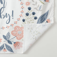 Lofaris Personalized Oh Baby Flowers Shower Backdrop