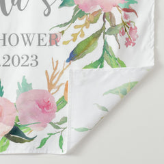 Lofaris Personalized Photo Booth Flowers Baby Shower Backdrop