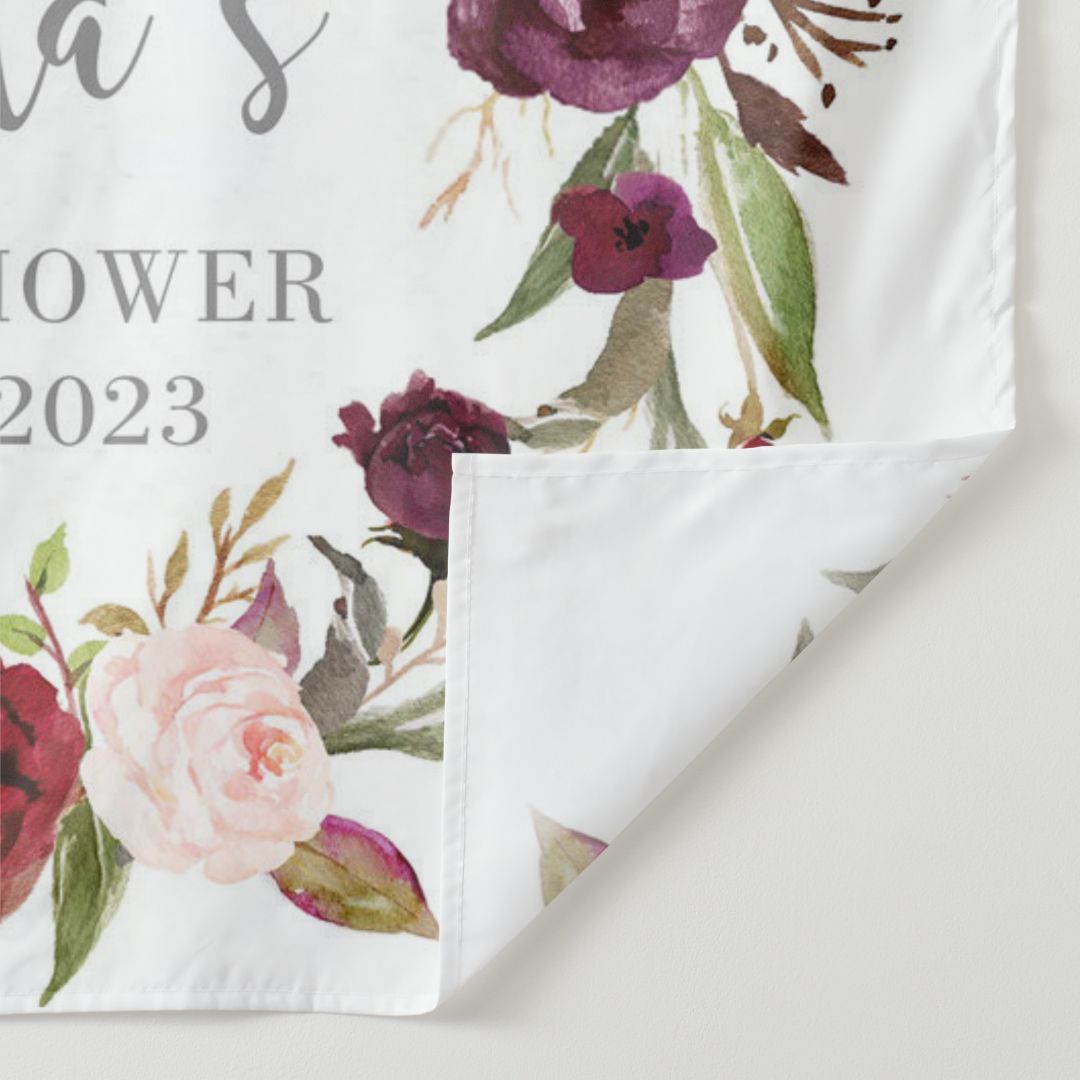 Lofaris Personalized Photo Booth Flowers Baby Shower Backdrop Photography