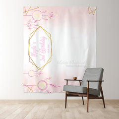 Lofaris Personalized Pink Dream Catcher Birthday Backdrop