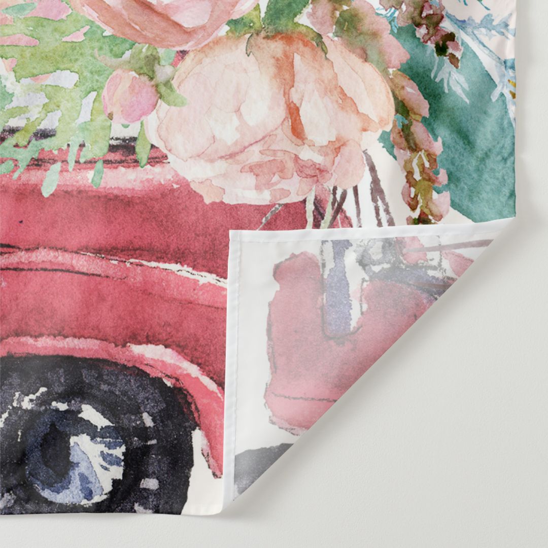 Lofaris Personalized Pink Floral Greeny Girl Birthday Banner