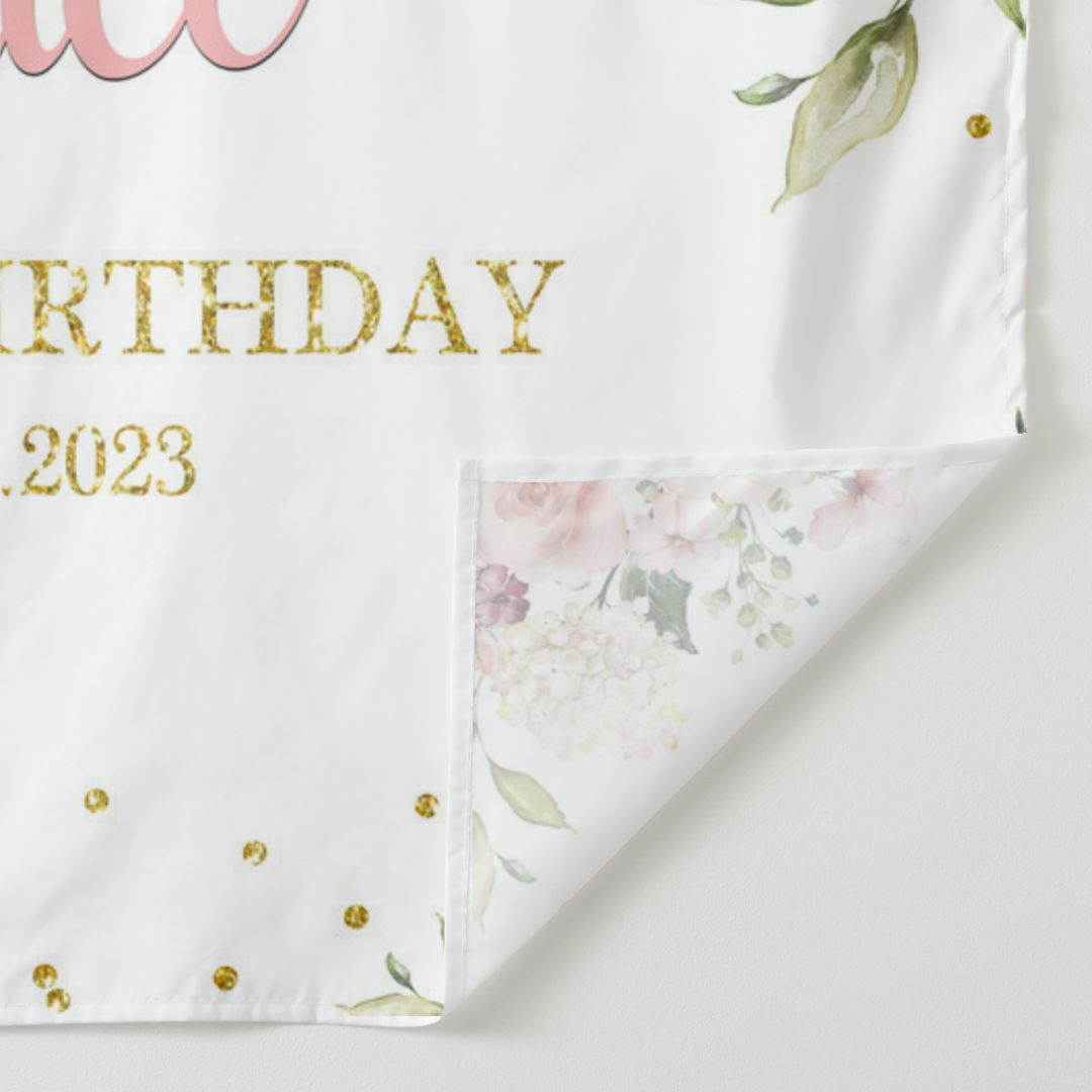 Lofaris Personalized Pink Rose Gold Glitter Backdrops for Party