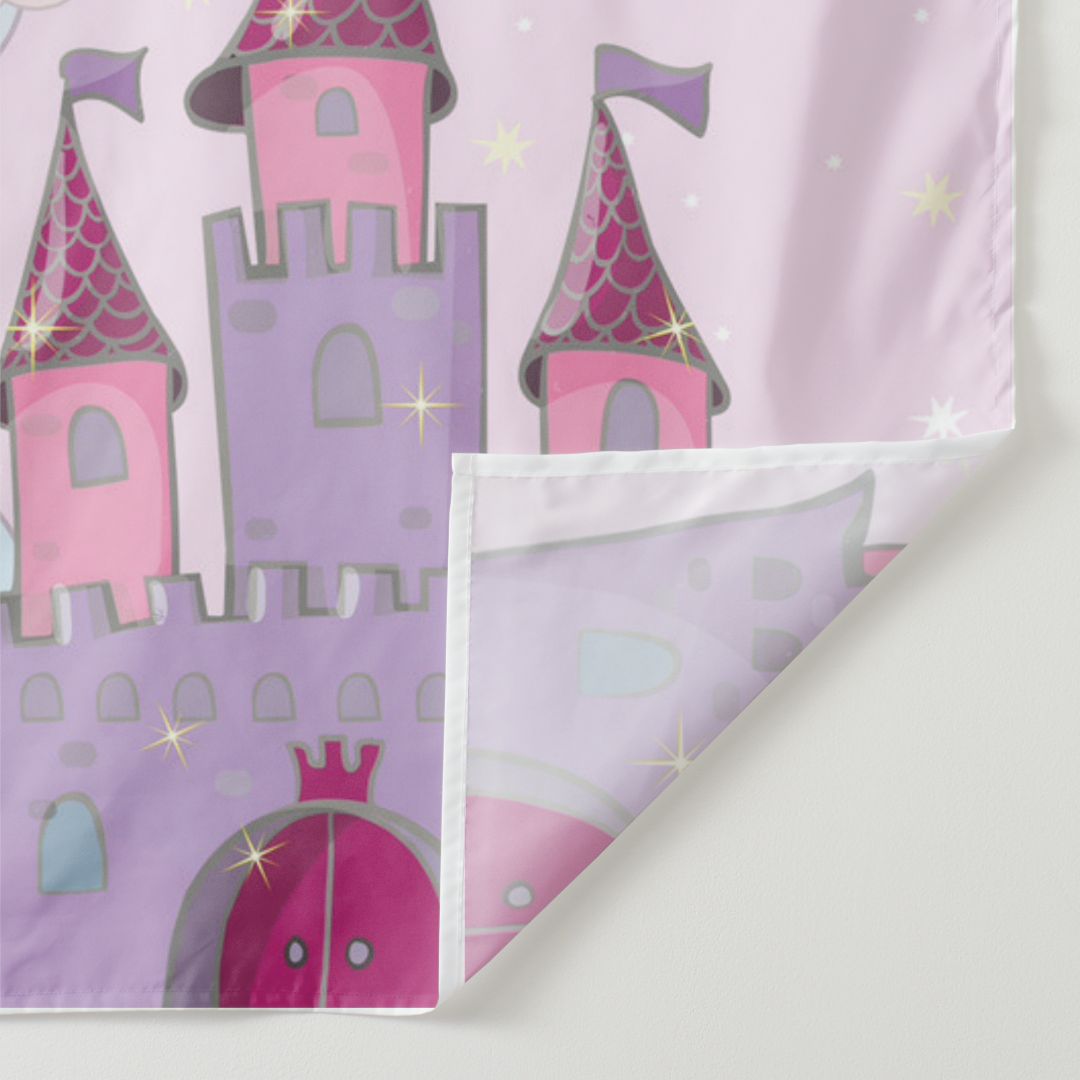 Lofaris Personalized Princess Castle Sign Birthday Backdrop