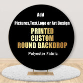 Lofaris Personalized Printed Custom Black Party Backdrop Banner