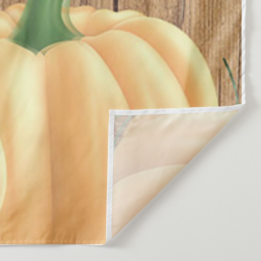 Lofaris Personalized Pumpkin And Wood Baby Shower Backdrop