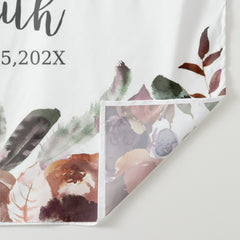 Lofaris Personalized Purple Floral Wedding Backdrop
