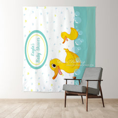 Lofaris Personalized Rubber Ducky Baby Shower Backdrop