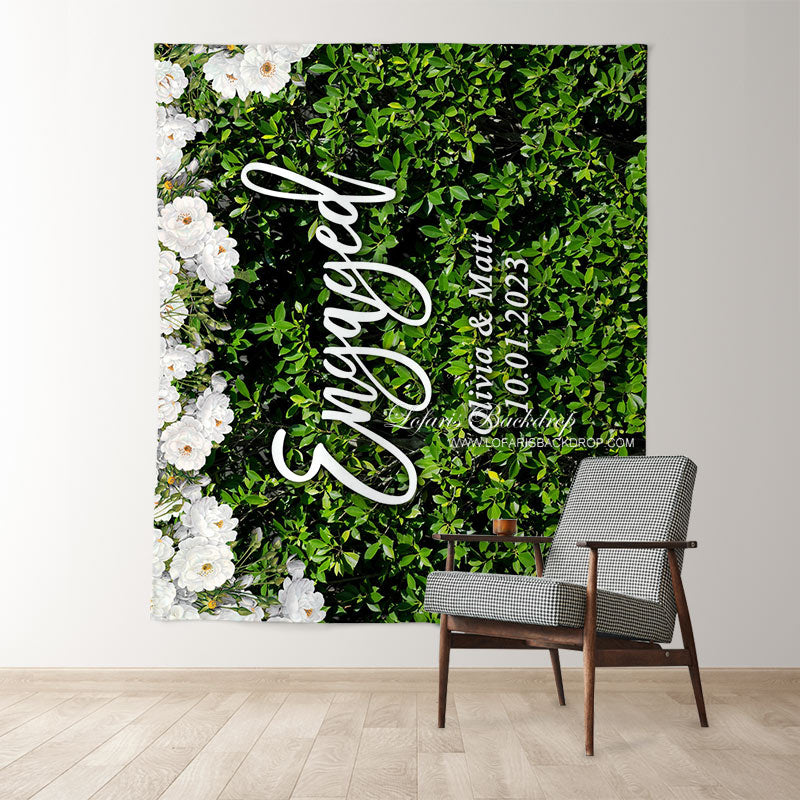Lofaris Personalized Rustic Hedge Wedding Backdrop Decor