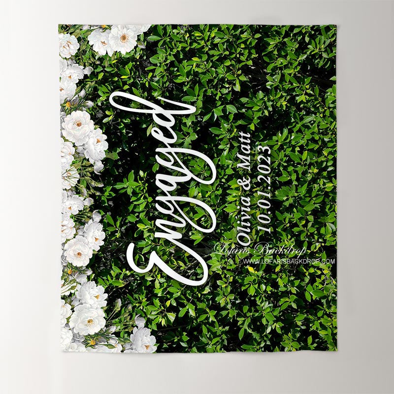 Lofaris Personalized Rustic Hedge Wedding Backdrop Decor