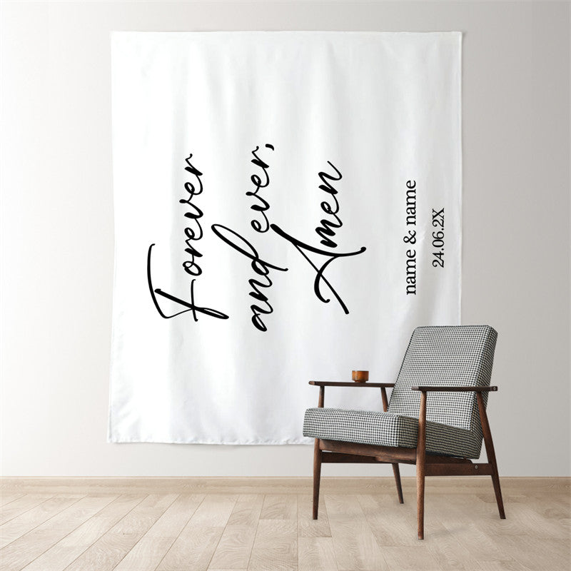 Lofaris Personalized Rustic Wedding Backdrop Decor