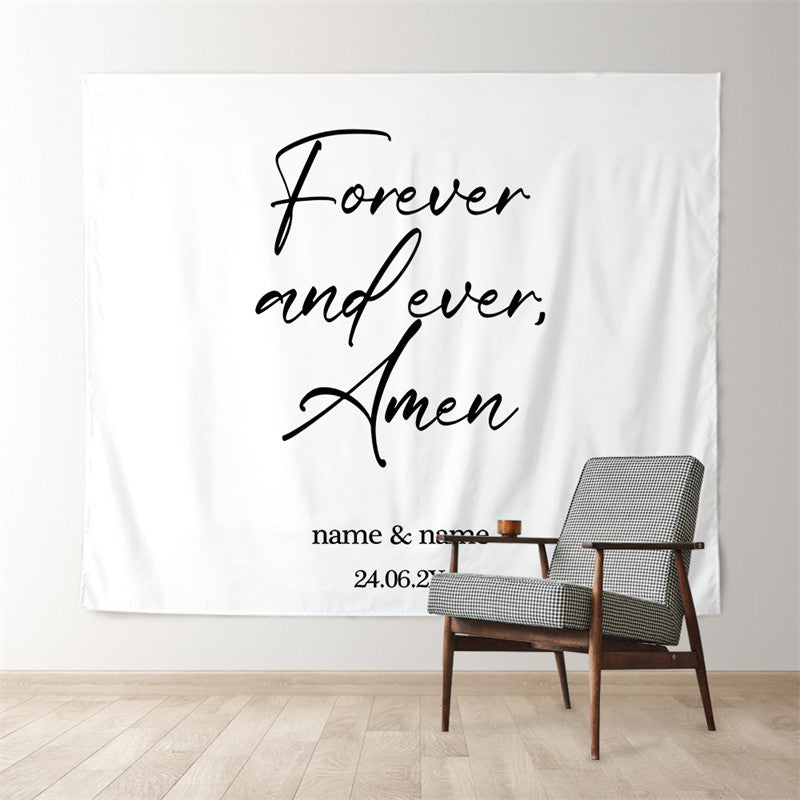 Lofaris Personalized Rustic Wedding Backdrop Decor