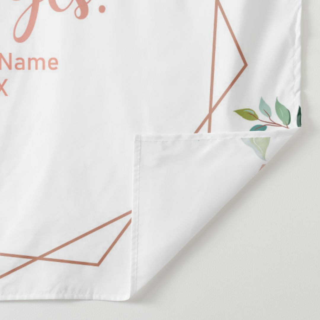 Lofaris Personalized She Said Yes Wedding Backdrop Banner