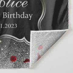 Lofaris Personalized Silver High Heels Balloon Party Backdrop