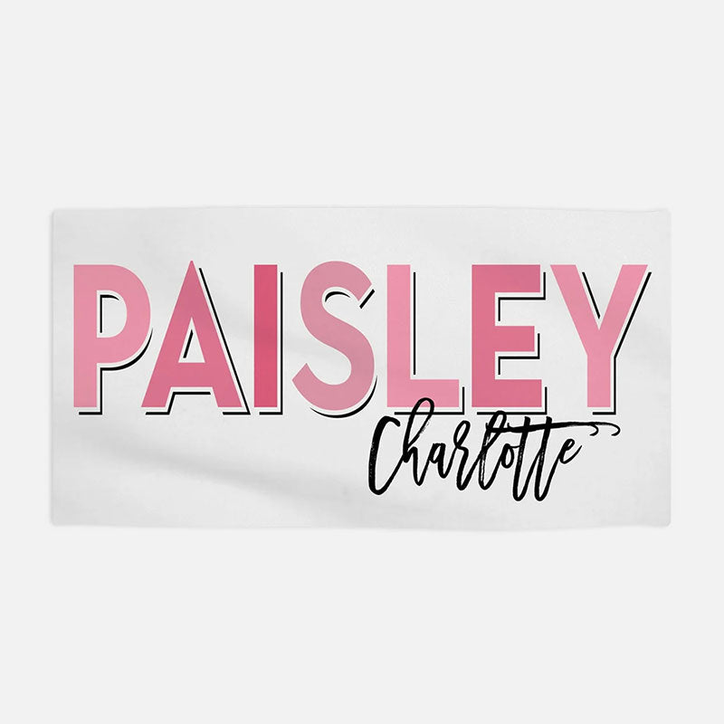 Lofaris Personalized Simple Colorful Name Summer Beach Towel