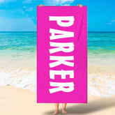 Lofaris Personalized Solid Color And Name Summer Beach Towel