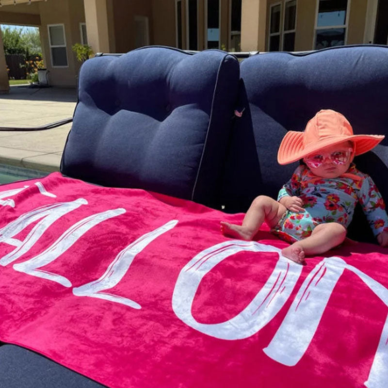 Lofaris Personalized Solid Color And Name Summer Beach Towel