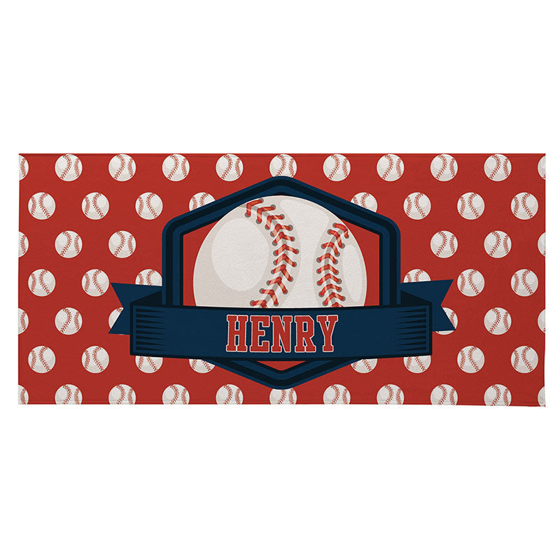Lofaris Personalized Sport Balls Name Boys Beach Towel