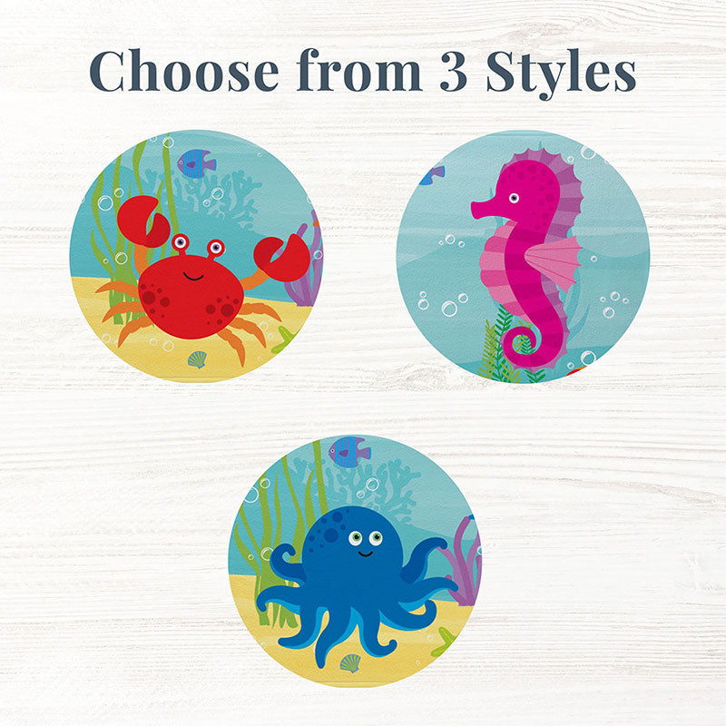 Lofaris Personalized Summer Ocean Animals Name Beach Towel