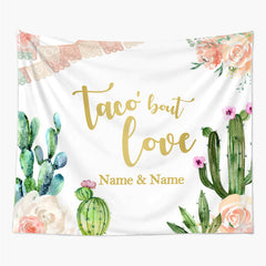 Lofaris Personalized Taco Bout Love Bridal Shower Backdrop For Party