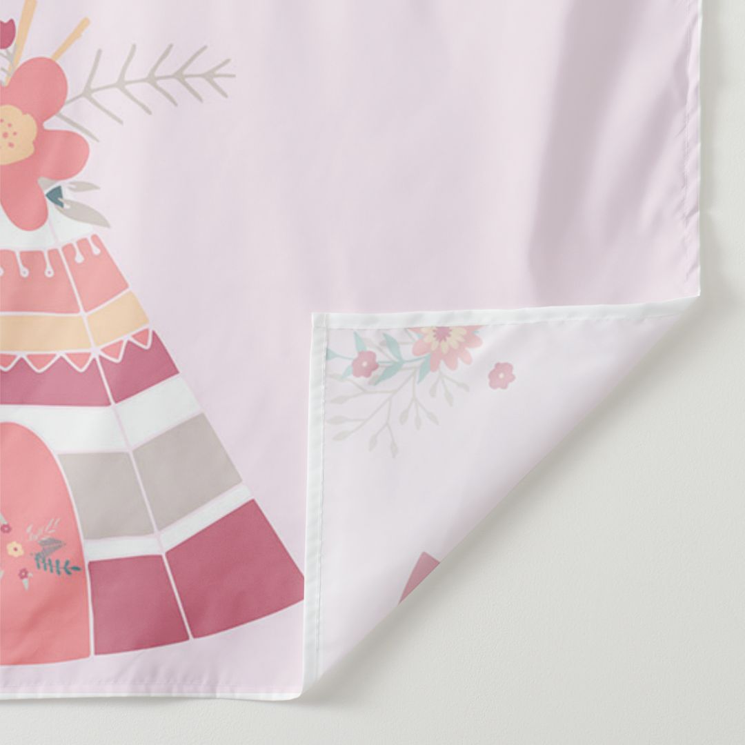 Lofaris Personalized Teepee Sign Baby Shower Backdrop Banner