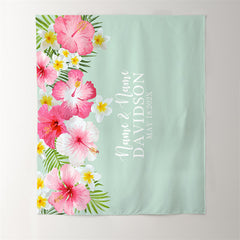 Lofaris Personalized Tropical Floral Wedding Backdrop