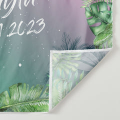 Lofaris Personalized Tropical Night Birthday Backdrop Banner