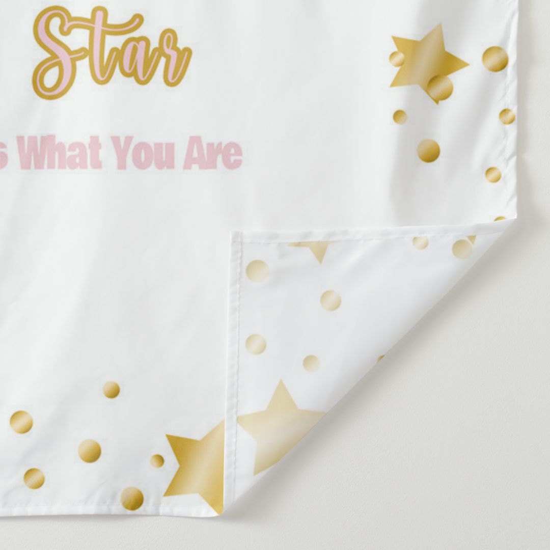 Lofaris Personalized Twinkle Little Star Birthday Backdrop Banner