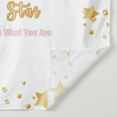 Lofaris Personalized Twinkle Little Star Birthday Backdrop Banner