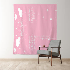 Lofaris Personalized Twinkle Baby Shower Backdrop Banner