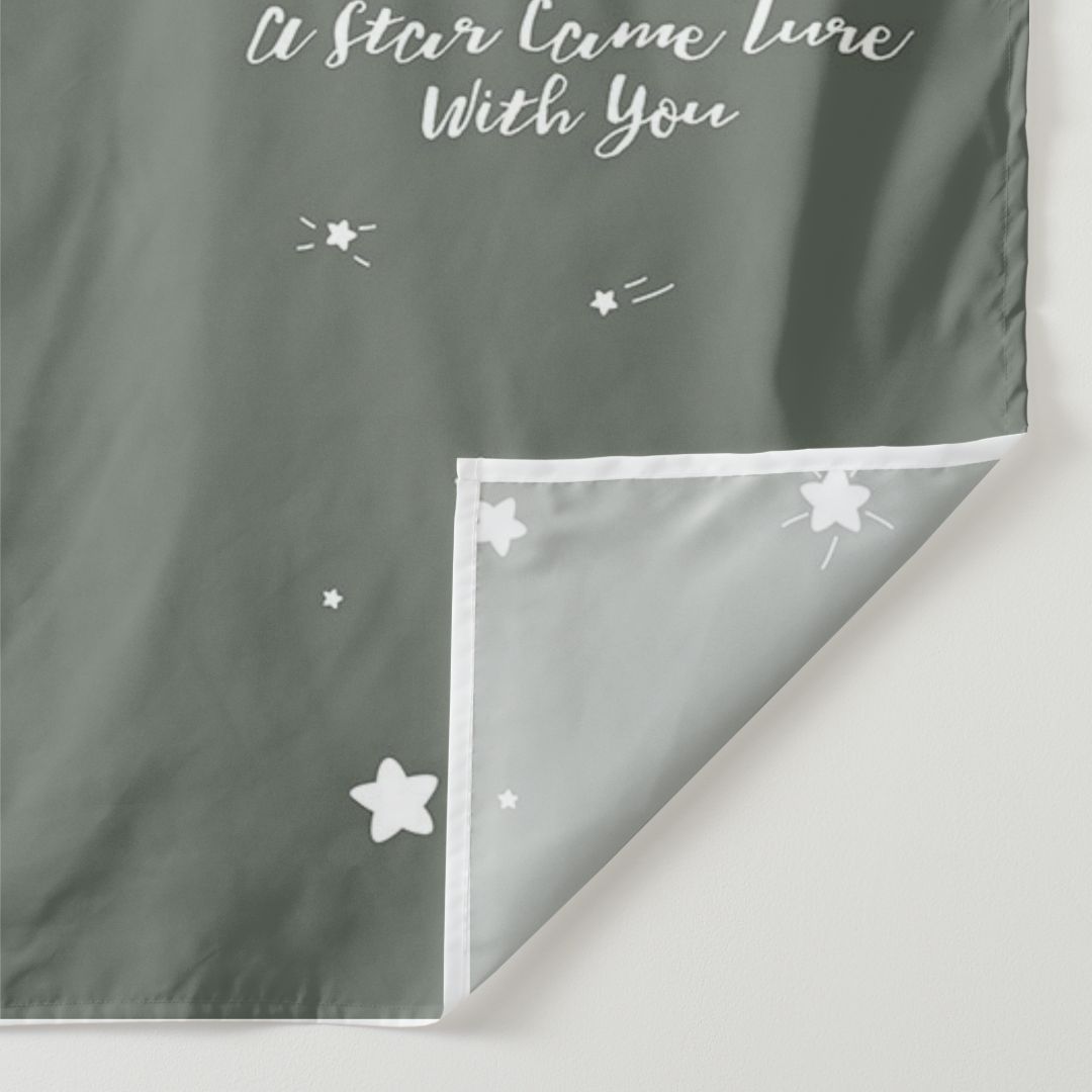 Lofaris Personalized Twinkle White Clouds Baby Shower Backdrop
