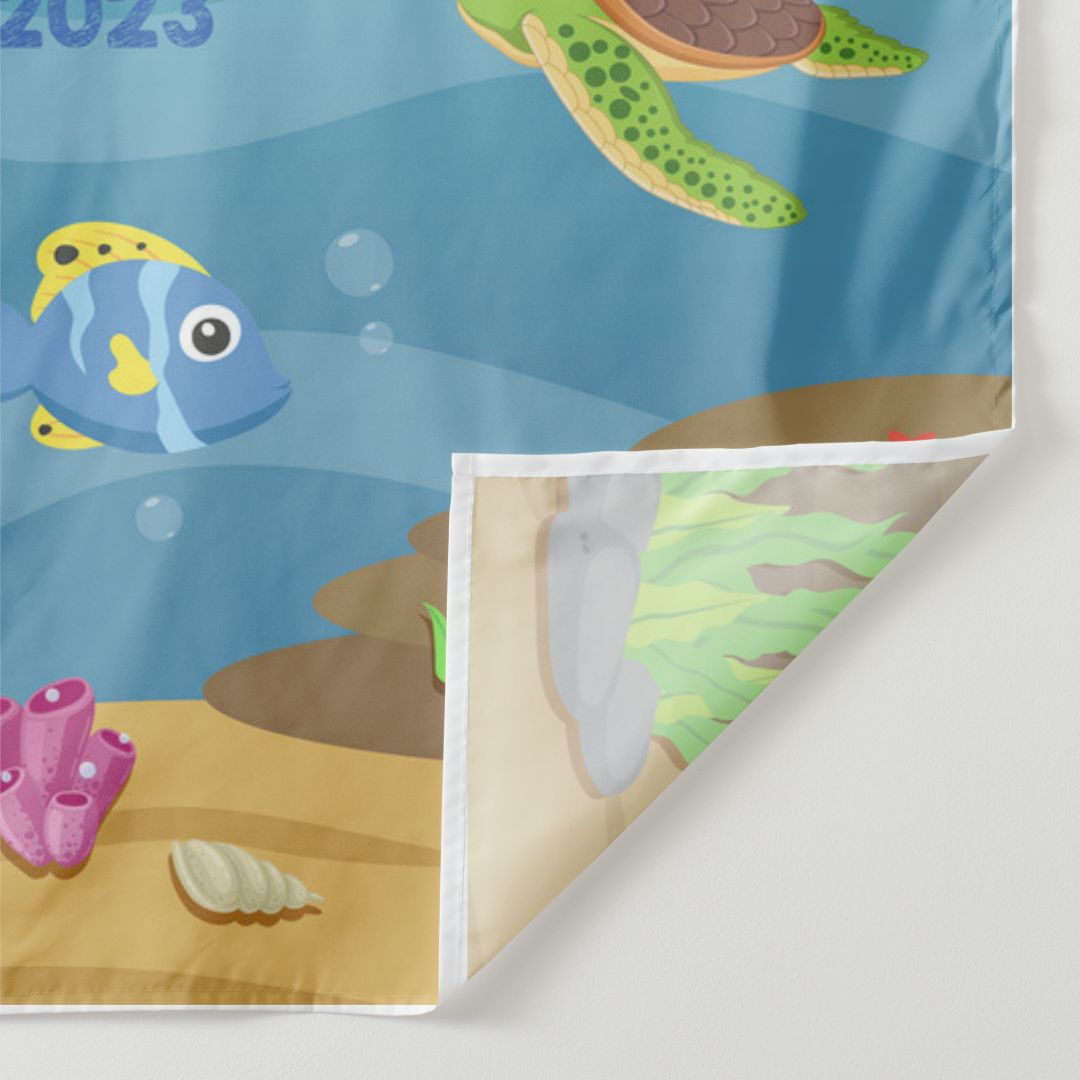 Lofaris Personalized Under The Sea Birthday Backdrop Decor