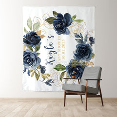 Lofaris Personalized Watercolor Flowers Baby Shower Backdrop