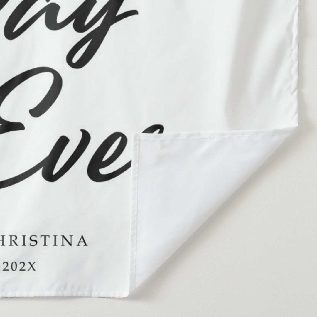 Lofaris Personalized Wedding Ceremony Backdrop with Calligraphy