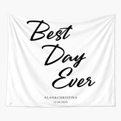 Lofaris Personalized Wedding Ceremony Backdrop with Calligraphy