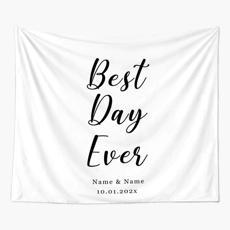 Lofaris Personalized White Wedding Party Backdrop for Arch