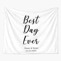 Lofaris Personalized White Wedding Party Backdrop for Arch