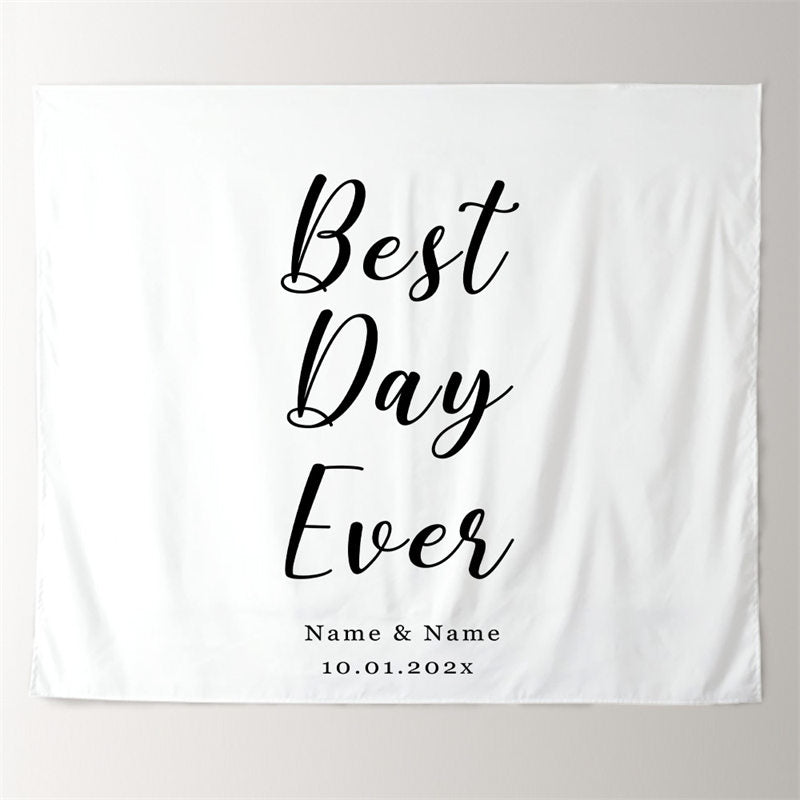 Lofaris Personalized White Wedding Party Backdrop for Arch