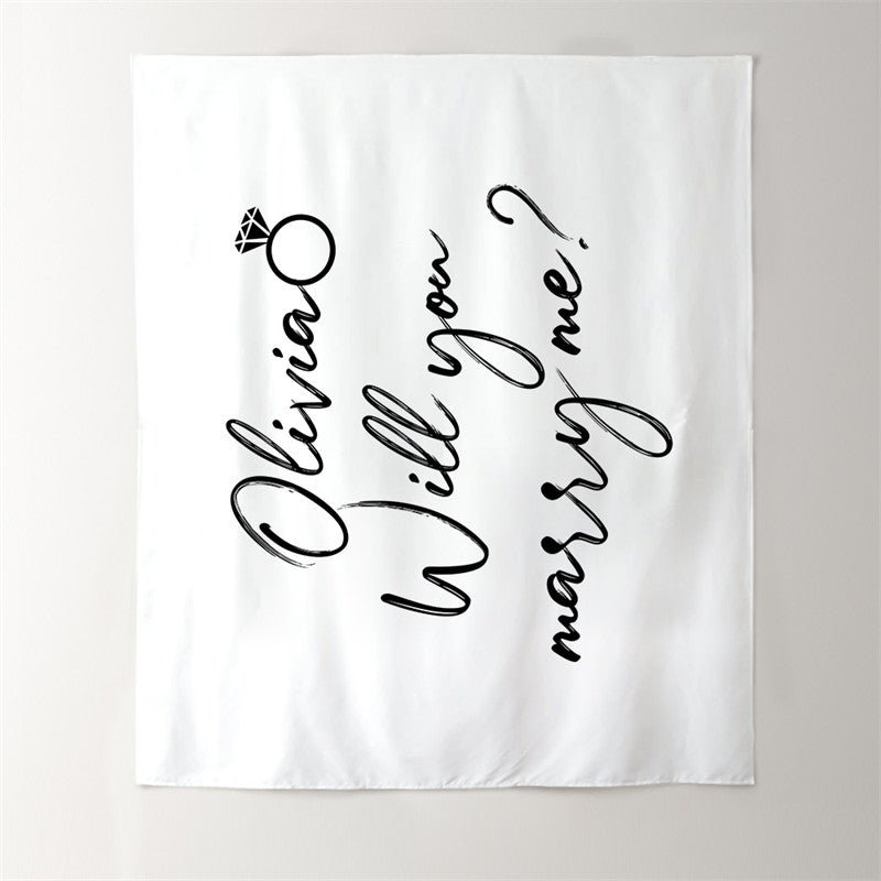 Lofaris Personalized Will You Marry Me Wedding Backdrop