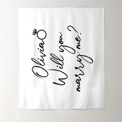 Lofaris Personalized Will You Marry Me Wedding Backdrop