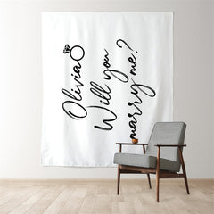 Lofaris Personalized Will You Marry Me Wedding Backdrop