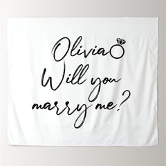 Lofaris Personalized Will You Marry Me Wedding Backdrop