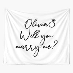 Lofaris Personalized Will You Marry Me Wedding Backdrop
