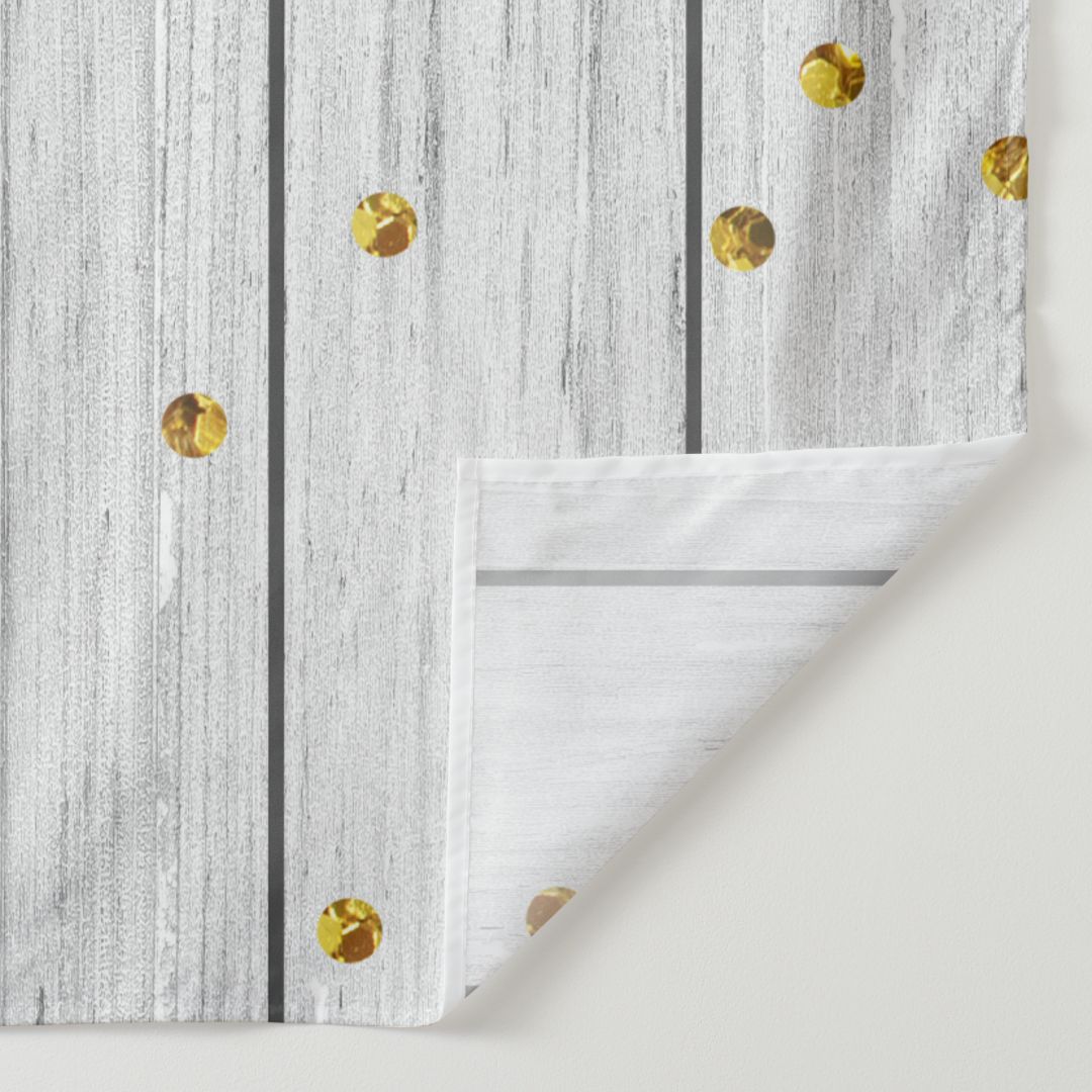 Lofaris Personalized Yellow Floral Wooden Birthday Backdrop