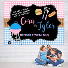 Lofaris Pink And Blue Gender Reveal Bbq Baby Shower Backdrop
