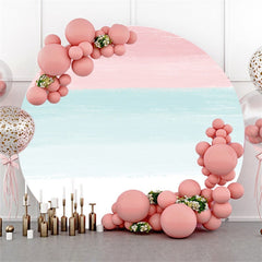 Pink Koala Flowers Butterfly Themed Round Backdrop