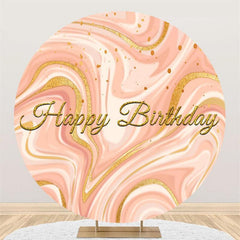 Silver Circle Oh Baby Bear Round Baby Shower Backdrops